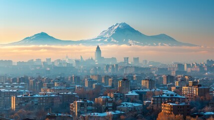 Yerevan Soviet-era Monuments Skyline