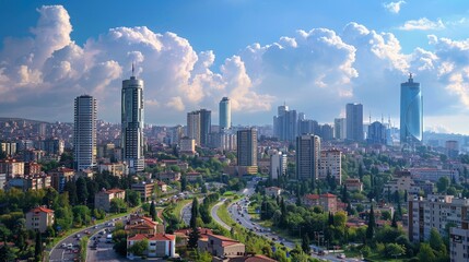 Ankara Governmental Buildings Skyline