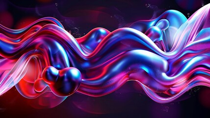 Fluid lines , glossy digital painting , liquified substance on a black background