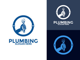 Plumbing Service Logo Vector, Water Service Logo Template