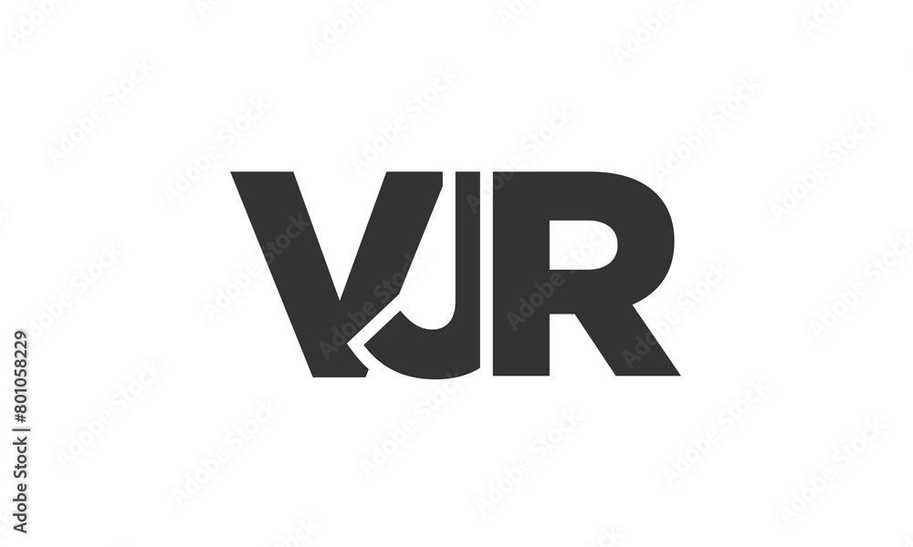 Poster vjr logo design template with strong and modern bold text. initial based vector logotype featuring s