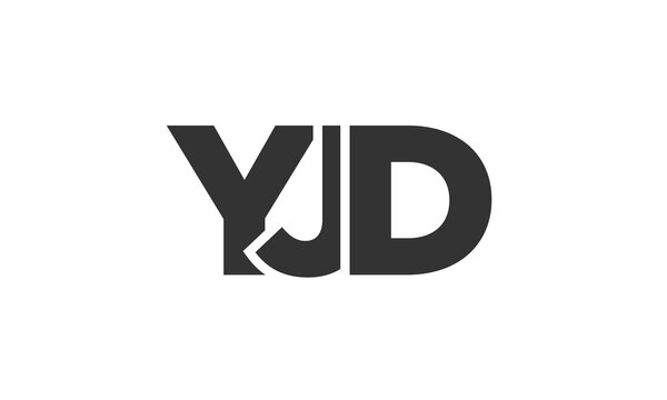YJD logo design template with strong and modern bold text. Initial based vector logotype featuring simple and minimal typography. Trendy company identity.