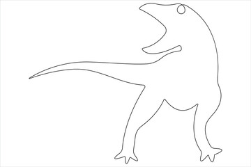 Continuous one line art drawing of dinosaur brachiosaurus outline vector illustration