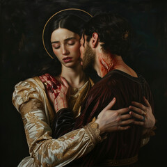 illustration oil painting of the Renaissance