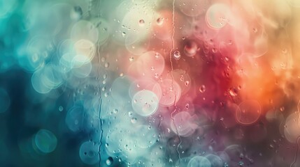 design graphic beautiful background colorful high resolution art smooth texture abstract digital modern, Water droplets on a close-up view of a windowpane, Abstract Blurred Soft Bokeh Backgrounds

