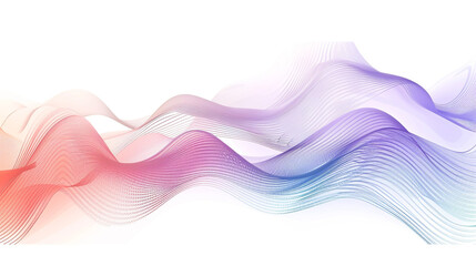 Chart a course through the digital landscape with navigational gradient lines in a single wave style isolated on solid white background - obrazy, fototapety, plakaty