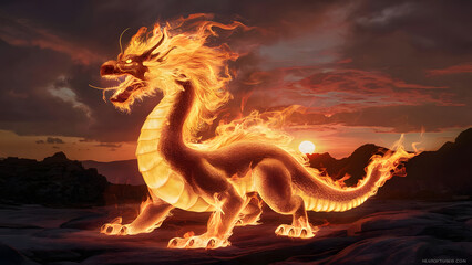 Enchanting Fire-breathing Dragon