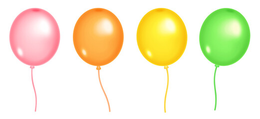 
Illustration of colorful balloons.