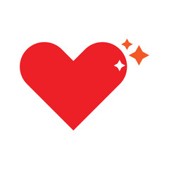 Heart icon design template isolated illustration