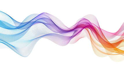 Celebrate the wonder of human ingenuity with jubilant gradient lines in a single wave style isolated on solid white background