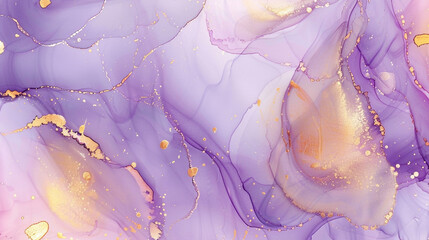 An alcohol ink background that subtly blends dusky lavender with hints of gold,