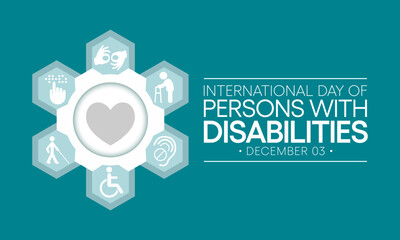 International Day of Persons with Disabilities (IDPD) is celebrated every year on 3 December. to raise awareness of the situation of disabled persons in all aspects of life. Vector illustration