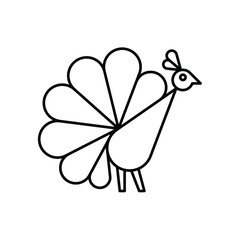 Peacock logo. Icon design. Template elements	
