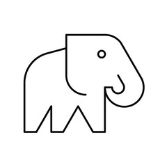 Elephant logo. Icon design. Template elements
