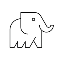 Elephant logo. Icon design. Template elements