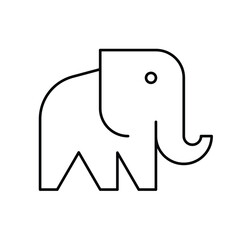 Elephant logo. Icon design. Template elements