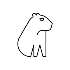 Capybara logo. Icon design. Template elements	