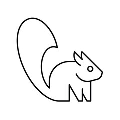 Squirrel logo. Icon design. Template elements	