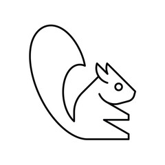 Squirrel logo. Icon design. Template elements	