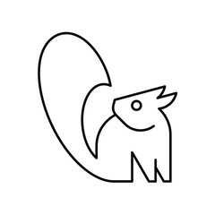 Squirrel logo. Icon design. Template elements	