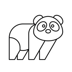 Panda logo. Icon design. Template elements	