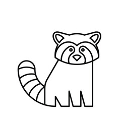 Red panda logo. Icon design. Template elements	