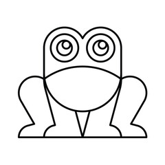 Frog logo. Icon design. Template elements	