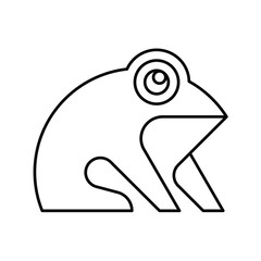 Frog logo. Icon design. Template elements	