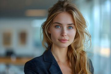 Fototapeta premium Blonde Businesswoman in Office