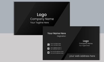 Creative professional modern black premium business card design template