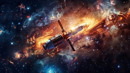 The Hubble telescope, with elements provided by NASA, peers into the depths of the universe. Its observations offer profound insights into the mysteries of space and time.