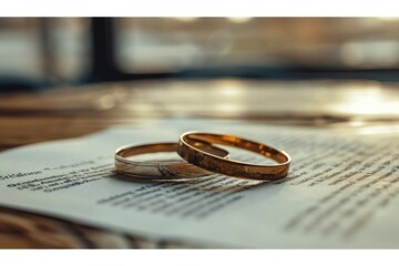Annulment: The Legal Process of Canceling a Marriage - A Symbolic Image Representing - obrazy, fototapety, plakaty