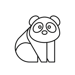 Panda logo. Icon design. Template elements	