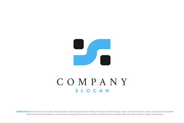 Fototapeta premium letter s business modern logo