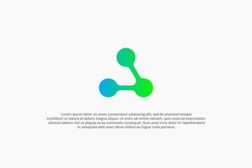 letter a and technology modern logo