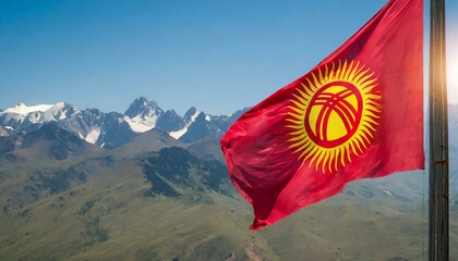 The Flag of Kyrgyzstan