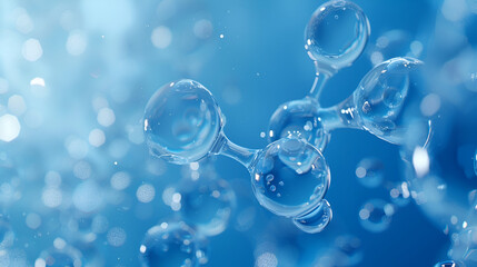 Blue voids contain floating molecules.