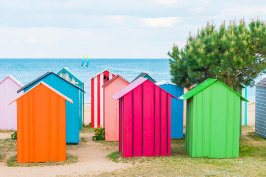 Cabanes de plage de la Boirie &agrave; Saint Denis d'Ol&eacute;ron