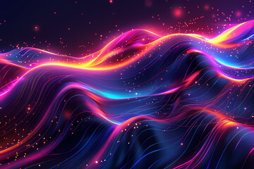 Naklejka premium allure of a black and neon background illustration