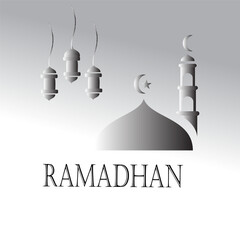 ramadhan consept logo simple mousque