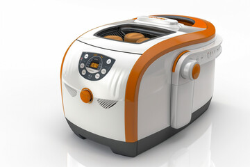A versatile bread maker with multiple crust settings and a delay timer feature isolated on a solid white background.