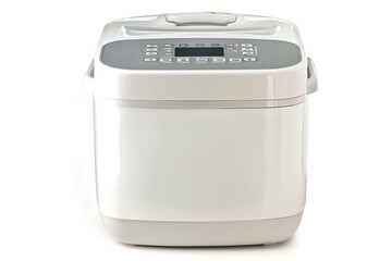 A versatile bread maker with multiple crust settings and a delay timer feature isolated on a solid white background.