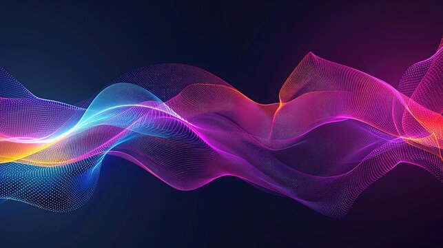 Abstract wave element for design, Digital frequency track equalizer,Stylized line art background, Colorful shiny wave with lines created using blend tool. Curved wavy line, smooth stripe