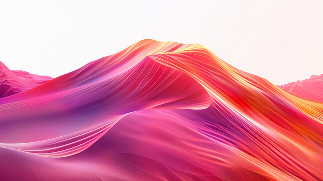 Bask in the radiant glow of digital wonders as they unfold before your eyes, painted with an array of amazing gradient lines in a single wave style isolated on solid white background