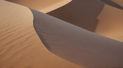 Abstract digital illustration of dunes with smooth curves under sunset sky.generative.ai 