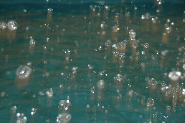 real water splashes and drops, abstract background