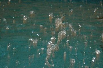 real water splashes and drops, abstract background
