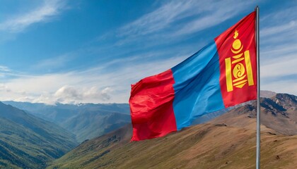 The Flag of Mongolia