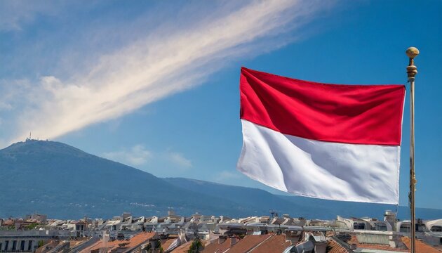 The Flag of Monaco
