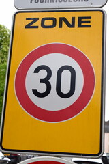 limit 30 zone sign